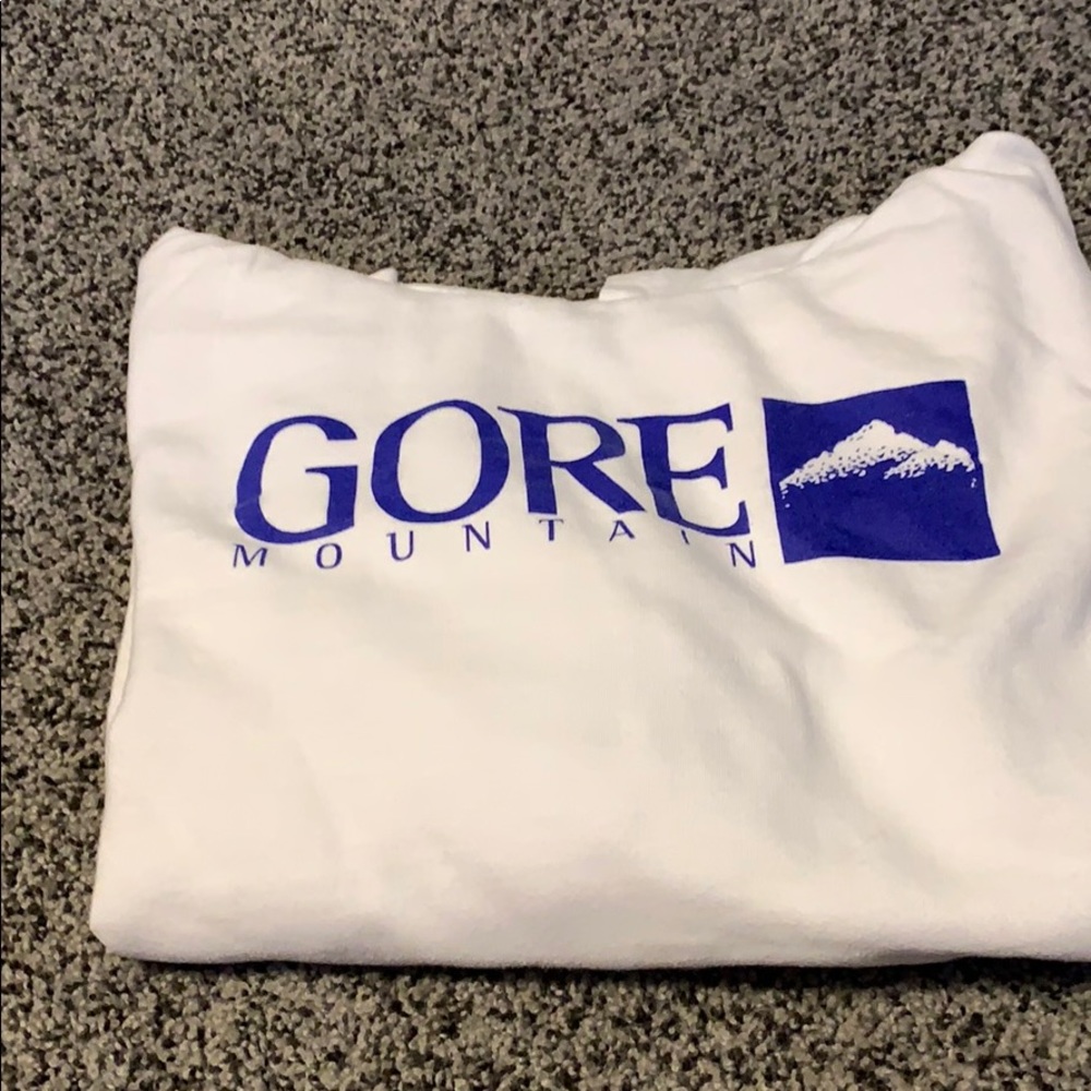 white gore hoodie